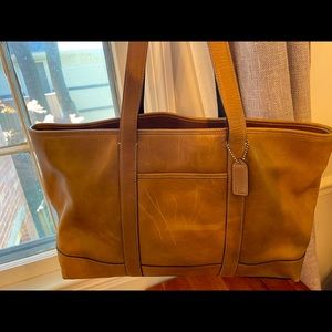 Large Coach leather tote